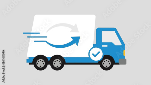 Modern delivery truck icon illustrating efficient logistics and transportation services for parcel
