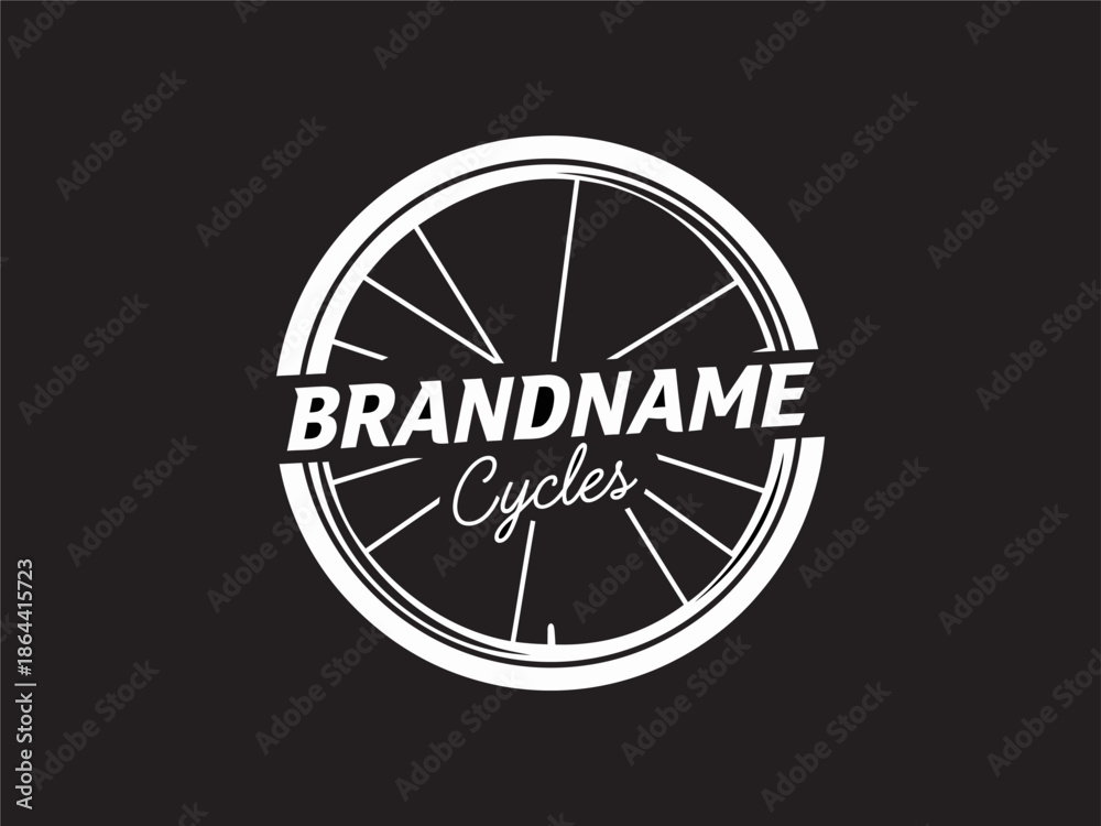Fototapeta premium Bicycle Wheel Logo Design Element.