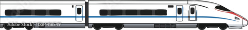 Sleek High-Speed Train Illustration for Modern Transportation Projects