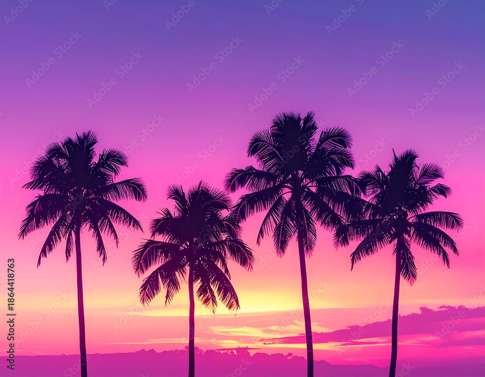 Obraz premium palm trees on the beach