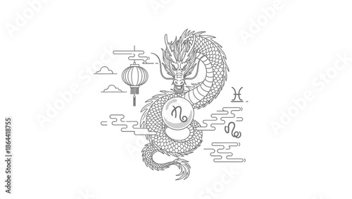 zodiac dragon illustration