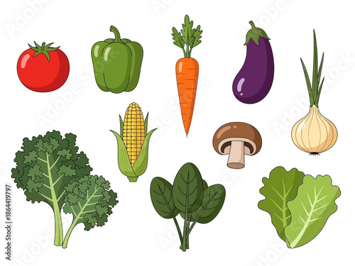 Assorted Fresh Vegetables A Colorful and Nutritious Collection