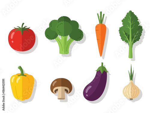 Colorful Vegetable Variety Fresh & Healthy Food Flat Lay