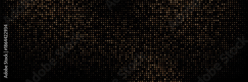Vector halftone gold dots gradient diagonal tilt on black.vector Eps10