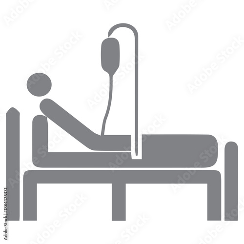 Patient in Hospital Bed Icon