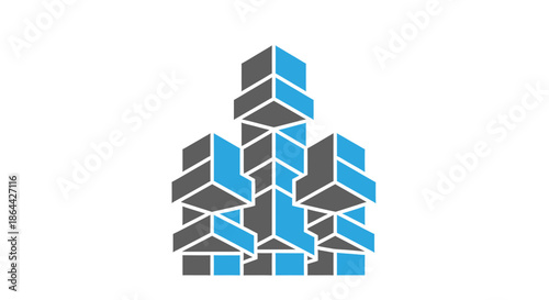 Abstract Geometric Structure: A Modern and Innovative Architectural Design Concept