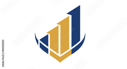 Abstract Graphic Representing Business Growth and Financial Success Concepts