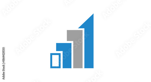 Abstract Graphic Representing Business Growth and Statistical Data Analysis Visualization