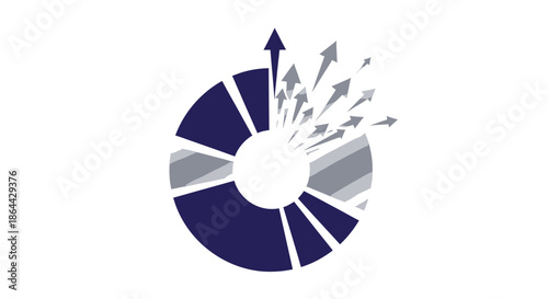 Abstract Graphic Representing Growth, Expansion, and Market Dynamics Visualization