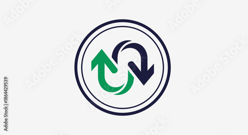 Abstract Graphic Showing Cycle, Recycling, Refreshing, and Reversal Concepts Visually Displayed