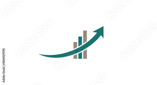 Abstract Graphic Showing Growth, Increasing Trend and Upward Movement Icon