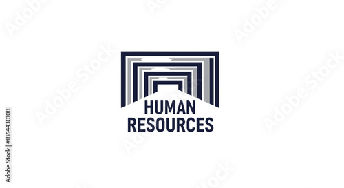 Abstract Human Resources Logo Design Presenting a Modern Corporate Concept