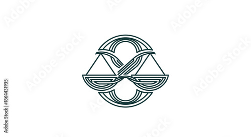 Abstract Illustration of Justice Scales Symbolizing Law and Legal Matters