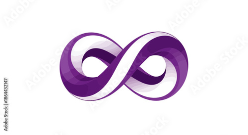 Abstract Infinity Symbol With Purple Tones Representing Connection and Endless Possibilities