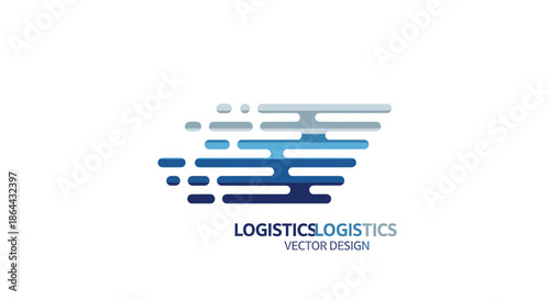 Abstract Logistics Design Depicting Transportation and Technological Efficiency Elements