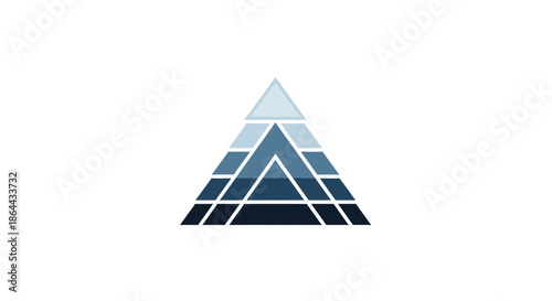 Abstract Pyramid Design Represents Growth, Structure, and Hierarchy in Business Concepts