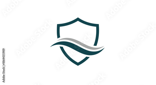 Abstract Shield Logo of Security and Protection With Modern Aesthetic Design