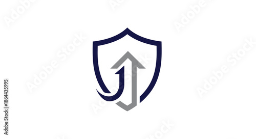 Abstract Shield Logo Represents Protection, Growth, Security and Progress Concept Design