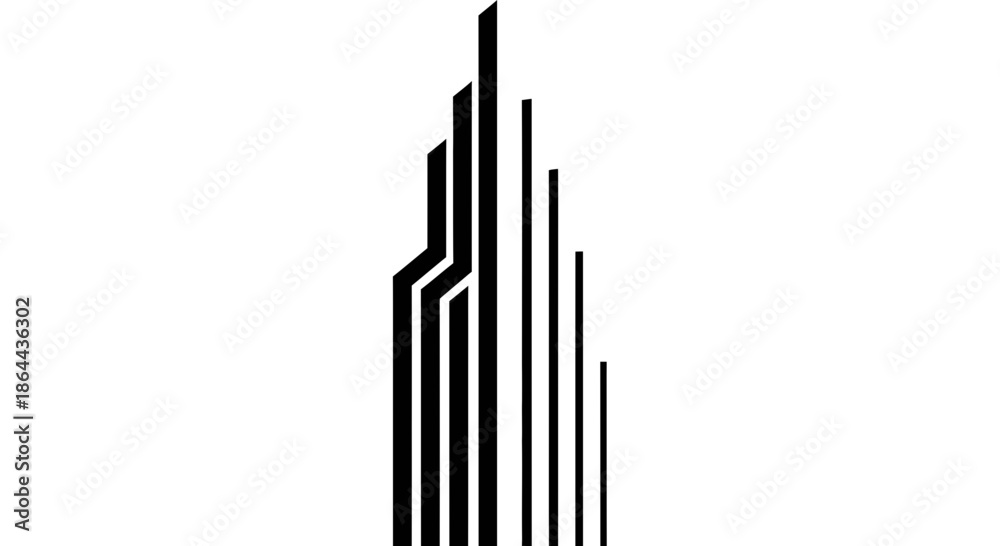 Fototapeta premium Abstract Skyscrapers Representing Modern Architecture Designs For Contemporary Projects