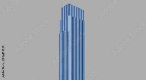 Abstract Skyscraper Construction Overlooking A Neutral Gray Background For Architectural Use