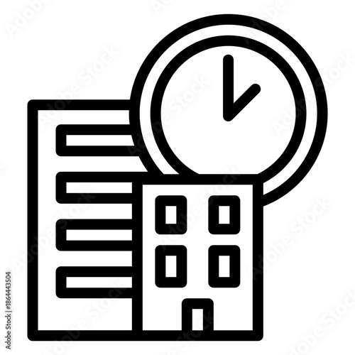 부동산 아웃라인 아이콘. 아파트 이력