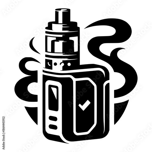 vaporizer, steam, e-cigarette, vector illustration image