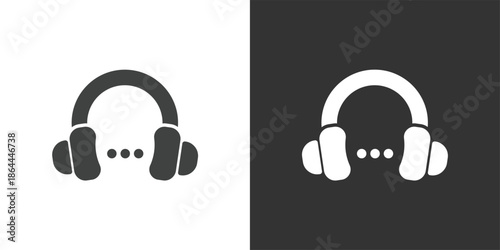 Audio Learning icon. Solid glyph series icon