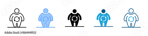 Metabolic Syndrome icon set multiple style collection