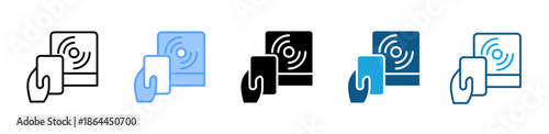 Rfid icon set multiple style collection