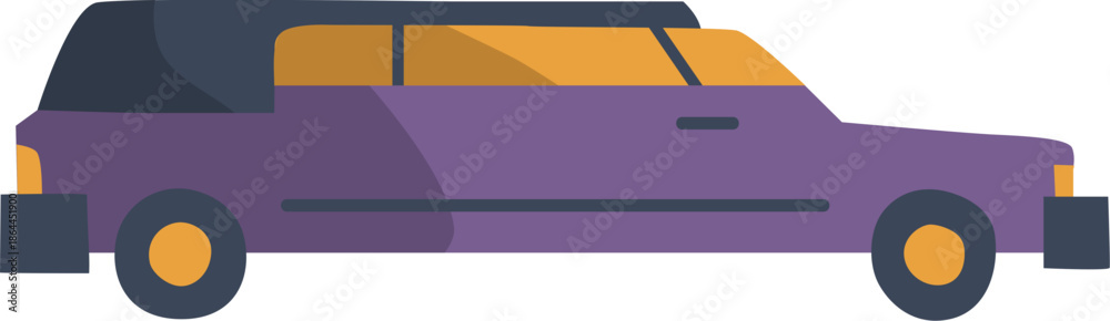Fototapeta premium Limousine car illustration