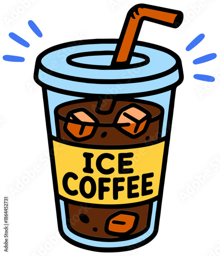 Cute Hand-Drawn Doodle Icon Set of Daily Essentials, Food, and Drinks