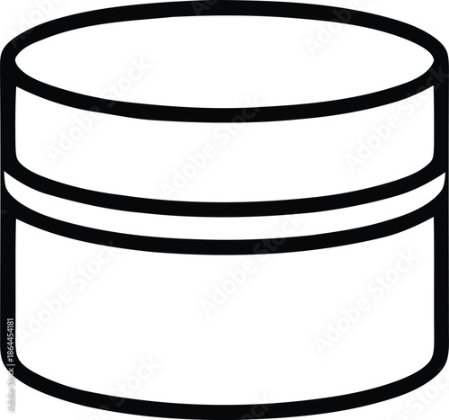 Simple line drawing of a cylindrical container with a lid