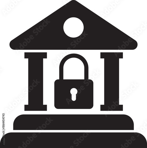 Secure Banking and Financial Institution Icon