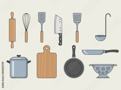 Assortment of Kitchen Utensils A Comprehensive Collection for Culinary Activities in the Kitchen
