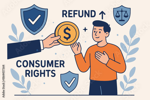Consumer Complaint Resolution Flat Illustration