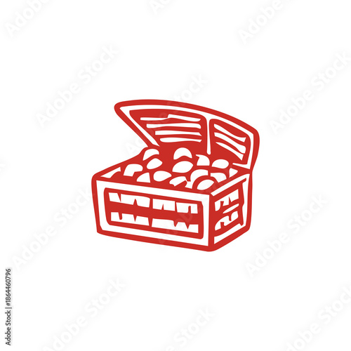 Red Crates Full of Fresh Eggs