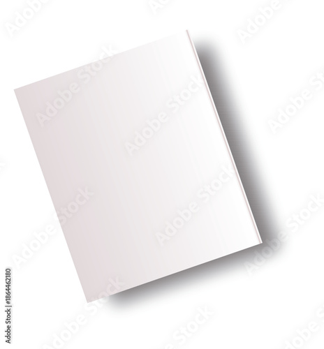 blank white book