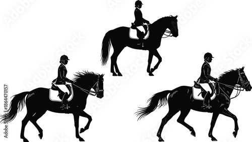 Seven walking silhouettes of pedestrians using smartphones and backpacks, one walking a dog, sequential motion study, urban distraction vector illustration