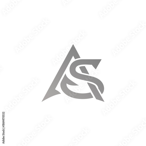 AS Monogram Logo Modern Initial Lettermark Design Vector
