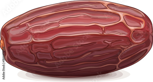 **Delicious dried date palm fruit isolated on white background, sweet organic medjool snack for ramadan kareem, healthy vegan Mediterranean food. **