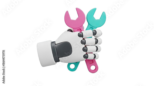 Robot Hand Holding Wrenches