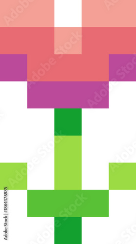 SImple Pixelated Flower Illustration