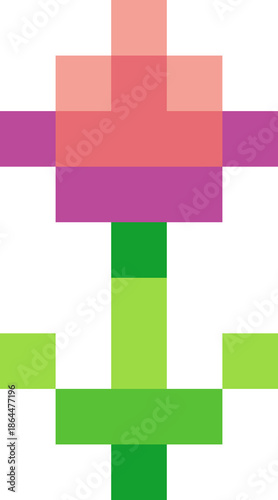 SImple Pixelated Flower Illustration