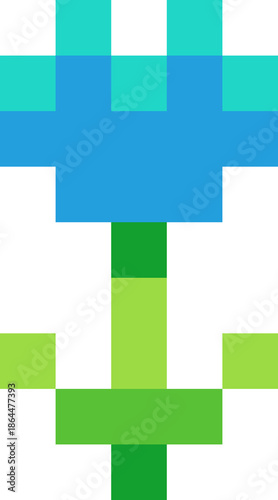 SImple Pixelated Flower Illustration