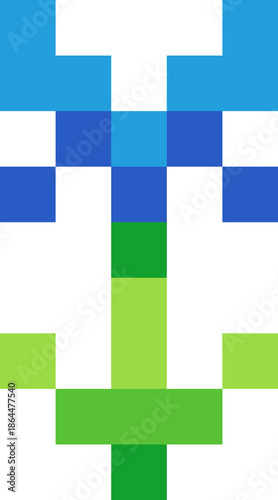 SImple Pixelated Flower Illustration