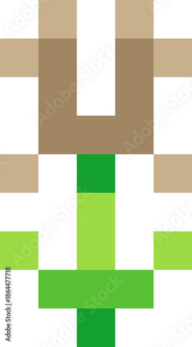 SImple Pixelated Flower Illustration