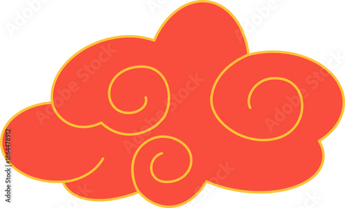 Red Chinese Lucky Cloud