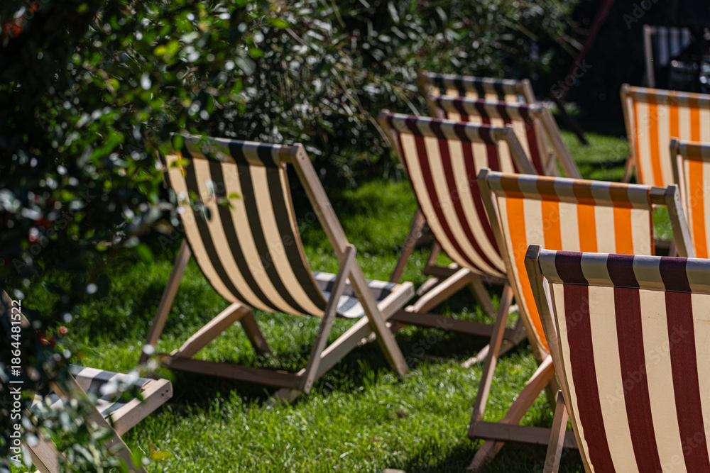 Obraz premium Old styled chairs in the garden