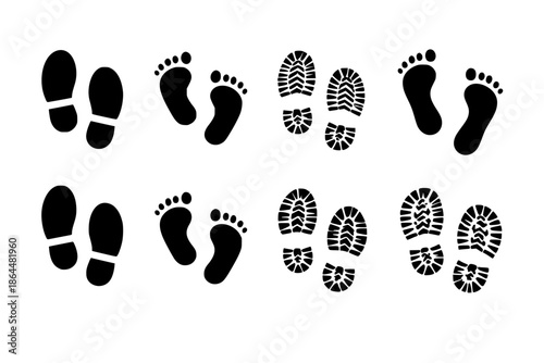 Footprints and Shoe Prints