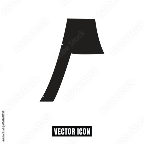 Black Axe Icon Vector Illustration - Simple Tool Graphic for Design